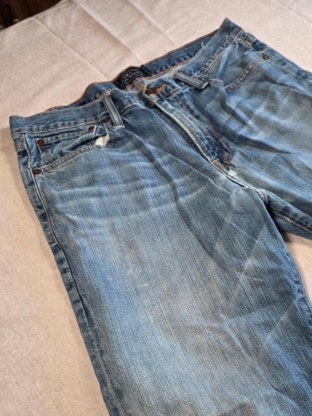 Mens Lucky Brand Gorpcore 329 Classic Straight Outdoor Blue Jeans (34x34)